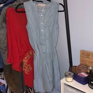 Jean Button Down Dress